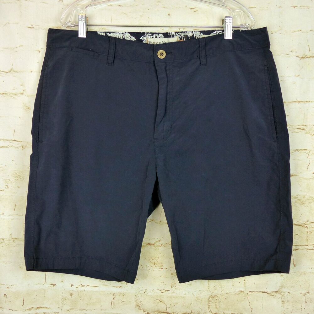 Tailor Vintage Shorts Mens 38 Blue Greenwich 9 Inseam Slim Stretch Chino Preppy